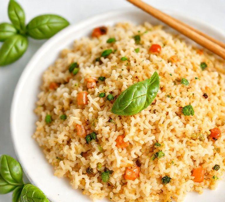 basil fried rice vegetarian recipe