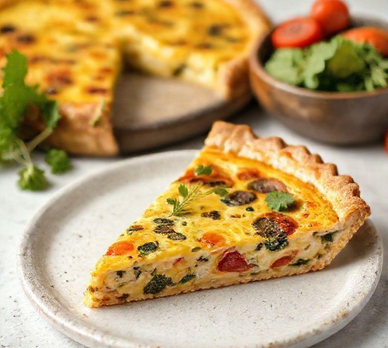 easy vegetarian quiche no crust recipe