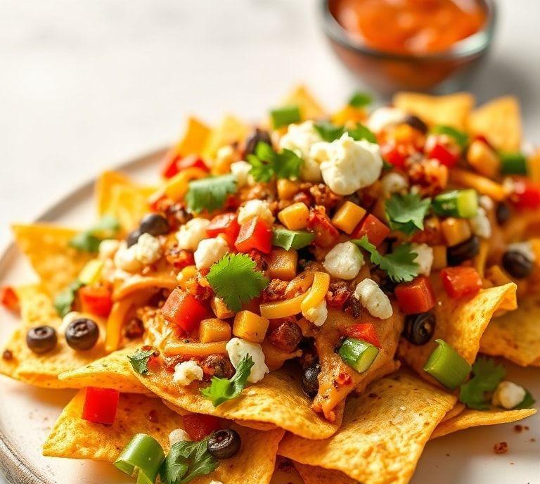 indian nachos vegetarian recipe