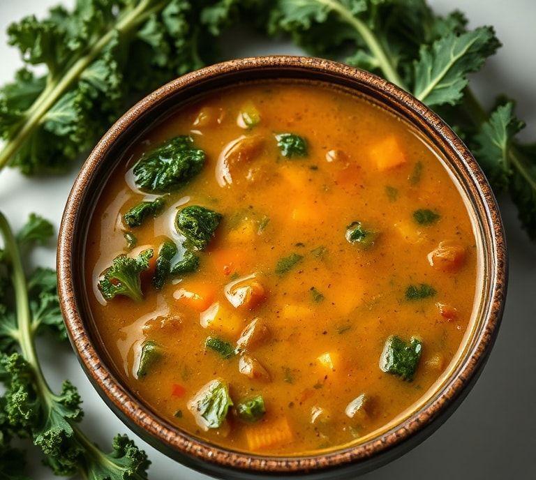 kale soup vegetarian recipe