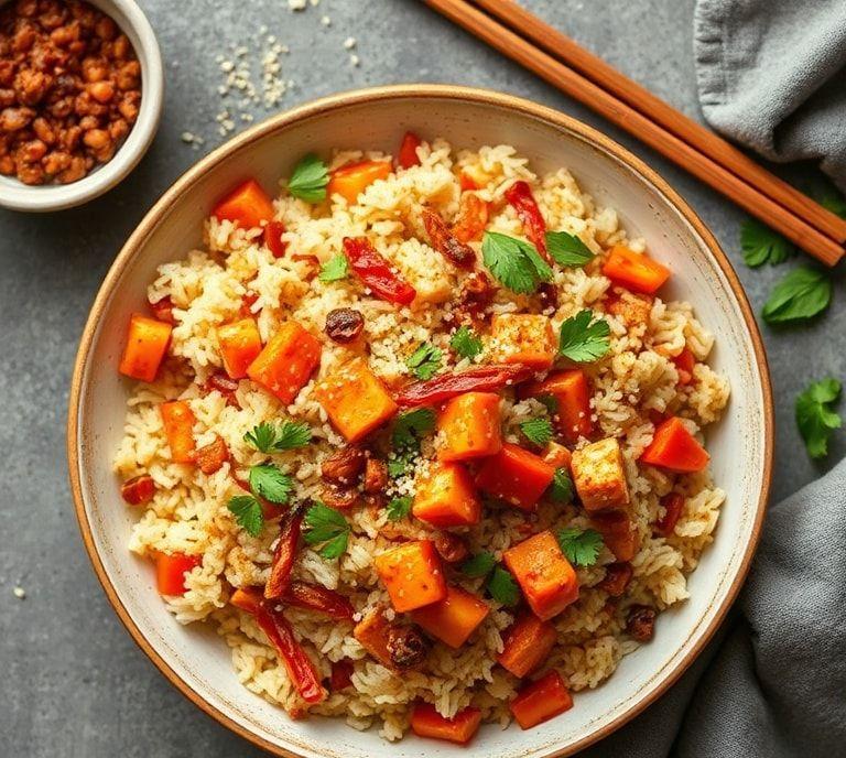 kimchi fried rice vegetarian recipe