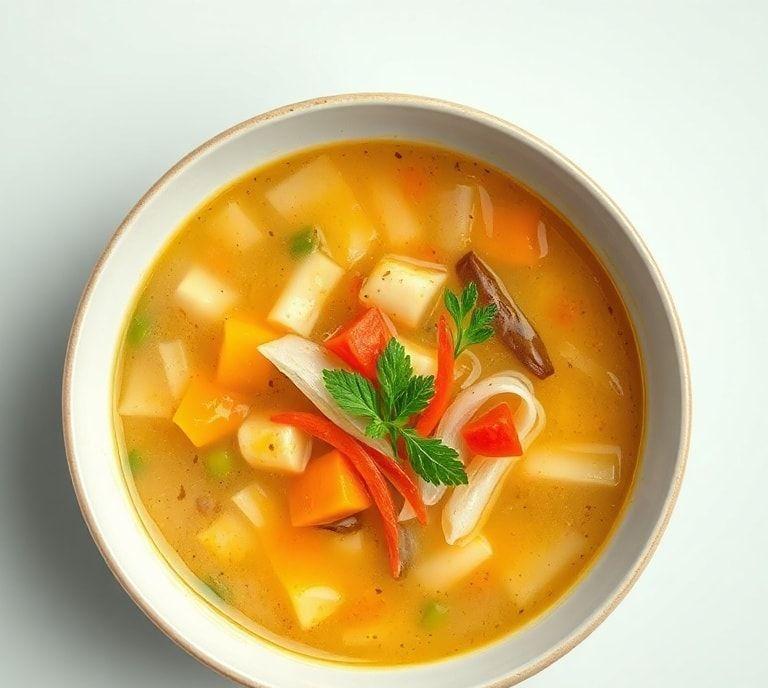 lotus soup vegetarian recipe