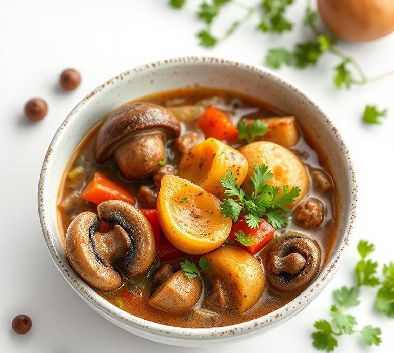 mushroom stew vegetarian recipe