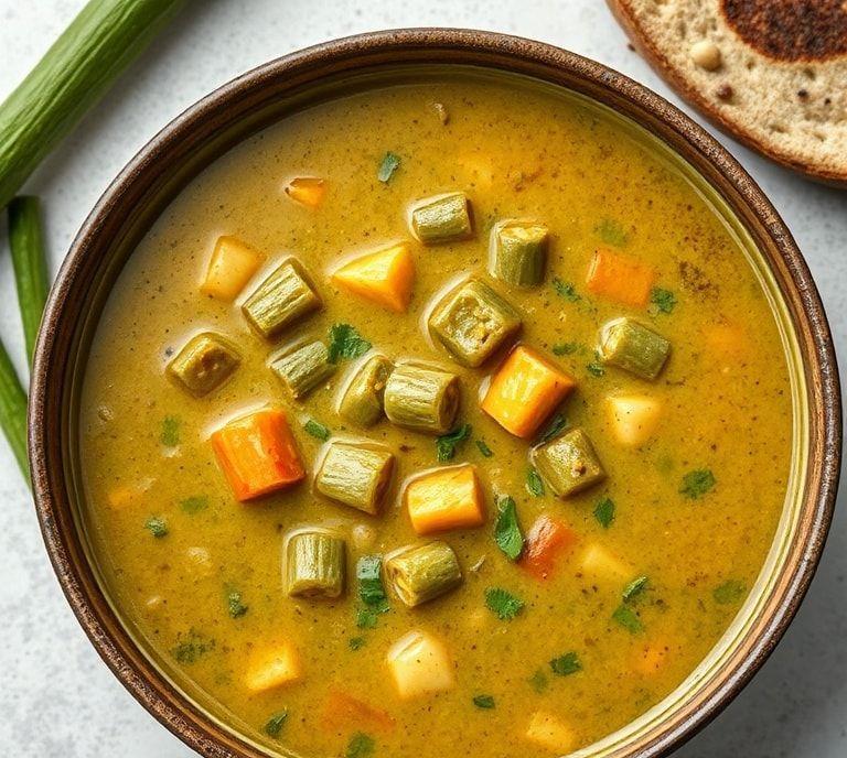 okra soup vegetarian recipe