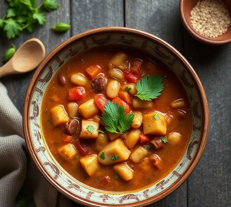 pinto beans soup vegetarian recipe