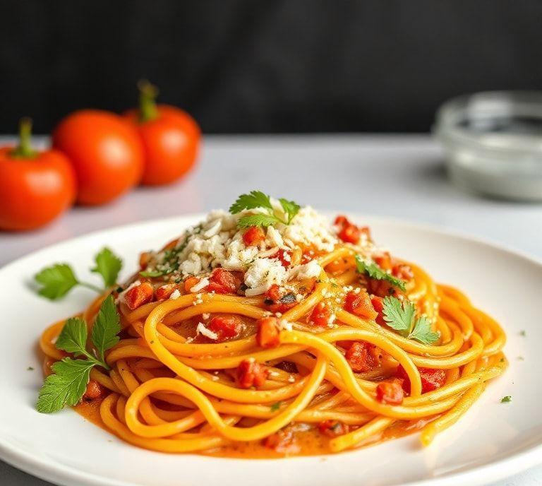 spaghetti vegetarian indian recipe