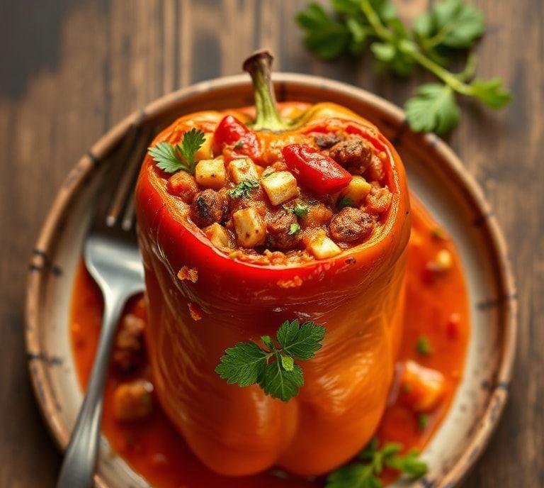stuffed pepper vegetarian recipe