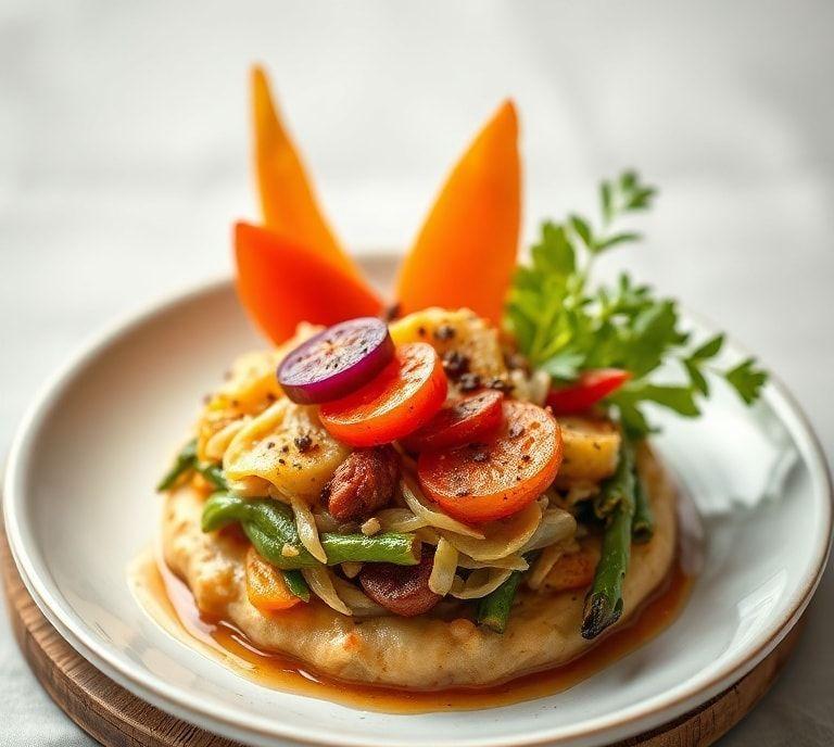 vegetarian fine dining recipe