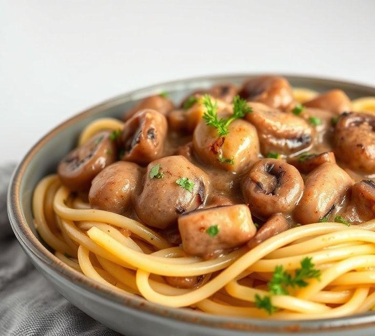 vegetarian mushroom stroganoff recipe