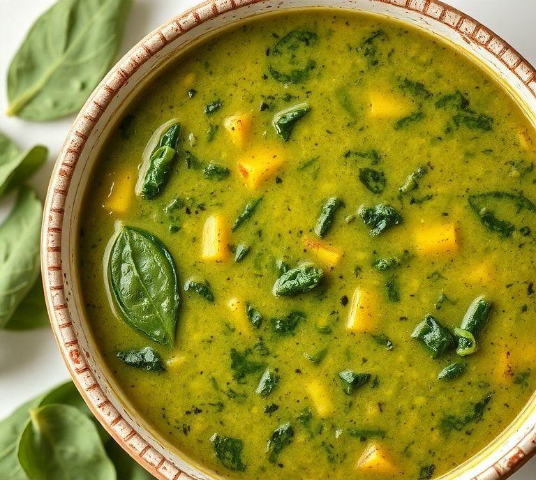vegetarian spinach soup recipe